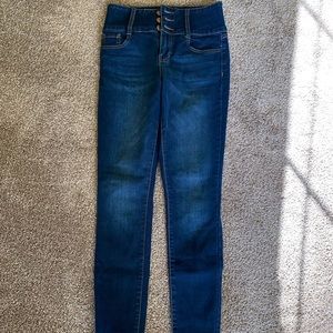 Higher waisted straight/skinny leg jeans